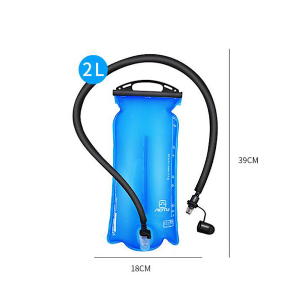 Vätskebehållare, läcksäker vattenreservoar för utomhusbruk, BPA-fritt TPU-material, 2L stor öppning för enkel rengöring, snabbkopplingsslang med avstängning