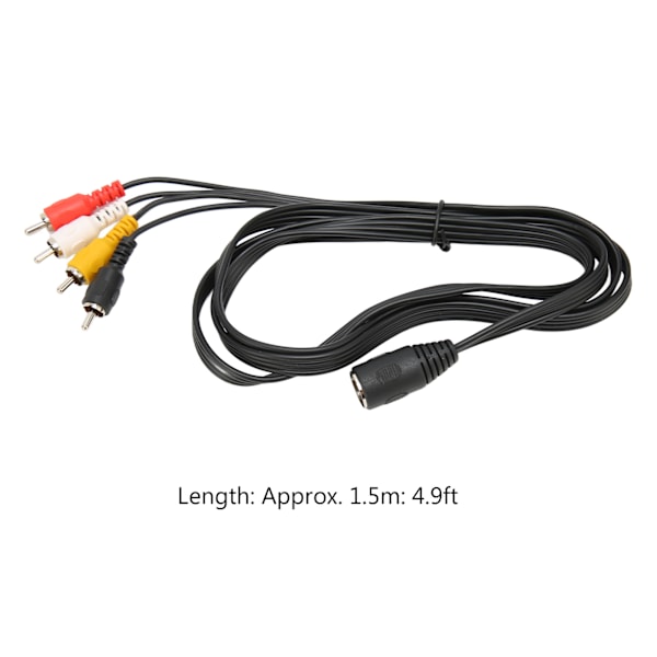5-nastainen DIN - 4 RCA -kaapeli, naaras-uros, Plug and Play -ääniadapterikaapeli CD-vahvistimelle ja kaiuttimille, 1,5 metriä