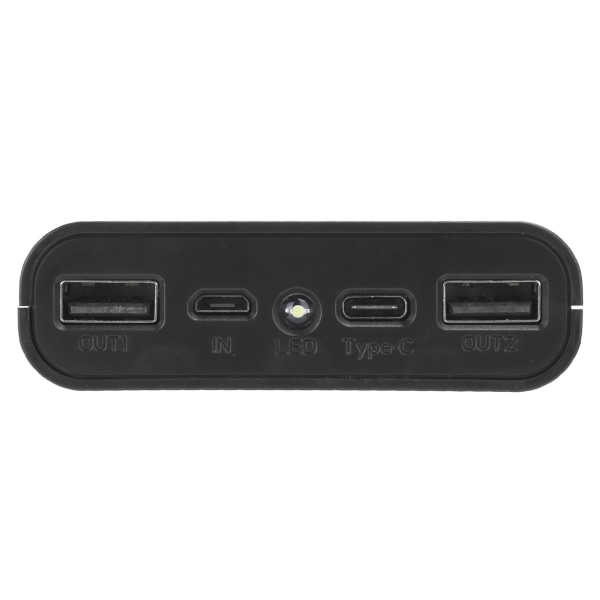 Lätt 8 x 18650 Batterilagringsbox DIY Bärbar Powerbank Jacking Tillbehör Svart