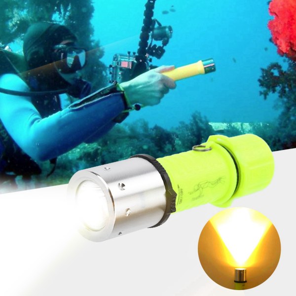 Utomhus vattentät hög ljusstyrka LED dykficklampa Underwa