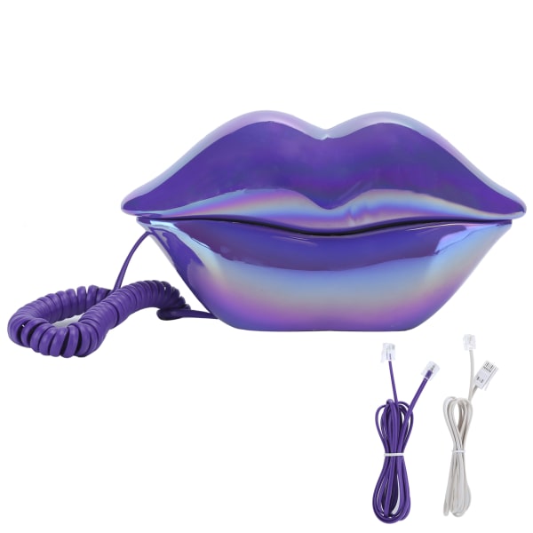 Electroplating Fashionable Funny Lip Telephone WX‑3016 Number Storage US/UK Wiring