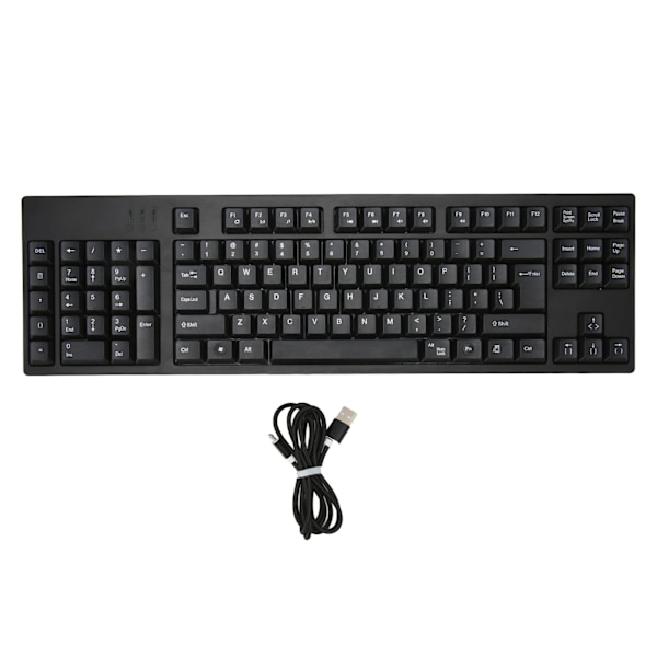 109-tasters venstrehånds tastatur USB kablet 2 HUB tastatur forretningshusholdningstastatur for Windows XP 7 8 10