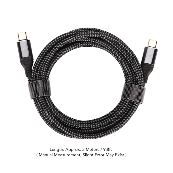 USB C til USB C-kabel, han til han, PD240W, 9,8ft lang, PD3.1 E-mark chip, Type C-opladningskabel til bærbar computer, telefon og tablet