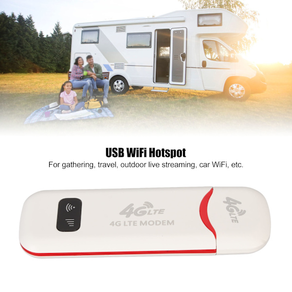 4G Mobil WiFi SIM-kortslot 300 Mbps Oplåsning Lomme Hotspot Enhed Trådløs Netværksrouter Hvid