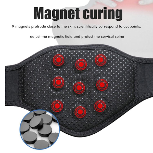 Magneettinen lämpöhoito itsekuumeneva niskatyyny hierontaliina Niskatuki Tuki Hierontalaite 9 magneettikivellä
