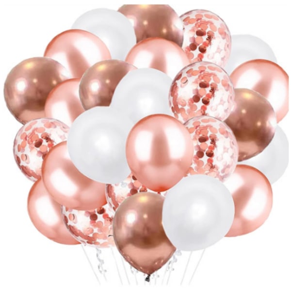 Metallic Gold Balloons, 60 pcs Black and White Balloons,12 inch Confetti Balloons for Party