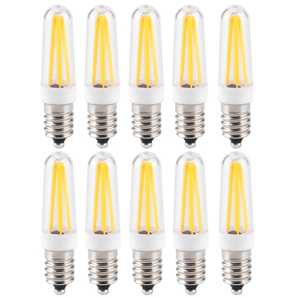 10 st 3W Liten Glödlampa E14 Sockel Varm Vit Hembelysning Glödlampa för C
