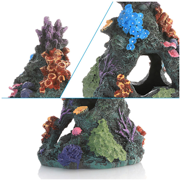 Betta Bliss, Fiskakvarium Dekorations Ornament Berg Grotta, Nano Beta Fisk Hus för Terrarium Marinakvarier