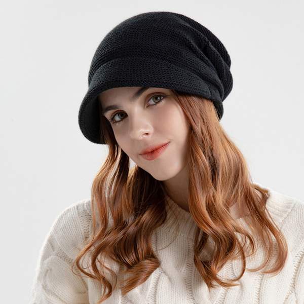 1 vinter polstret bunke hat udendørs varm pullover hat bred skygge s