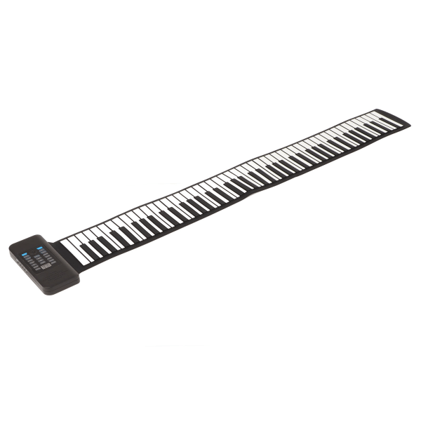 Rul op klaver 88 tangenter foldbar bærbar plug and play genopladelig blødt keyboard klaver til computer tablets 100‑240V