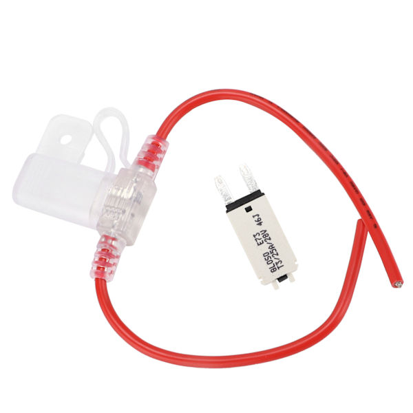 Sikringsholder med T3 manuel nulstilling sikringstråd 25Amp 12AWG 32V vandtæt klar skal til lastbiler RV Yacht