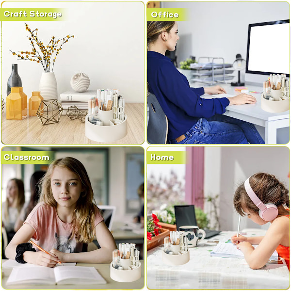 Make Up Organizer Rotatable, 360° Organizer, Badeværelse Organizer Kosmetik, Blyantsholder, Kosmetik Til Sminkebord, Soveværelse, Badeværelse