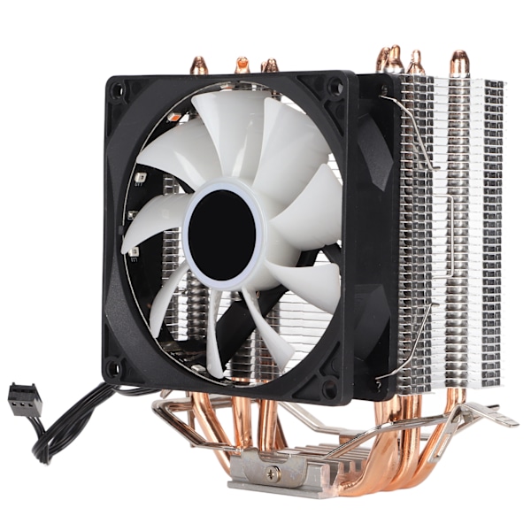 CPU-fläkt med direktkontaktteknik, RGB-belysning, låg ljudnivå, datorkylning för Intel LGA 775 för Core2DUO