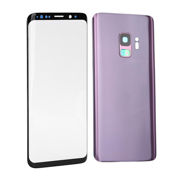 Telefon Baksida Glas Baksida Front Skärm Glas Lins Byte Set för Samsung S9 G960