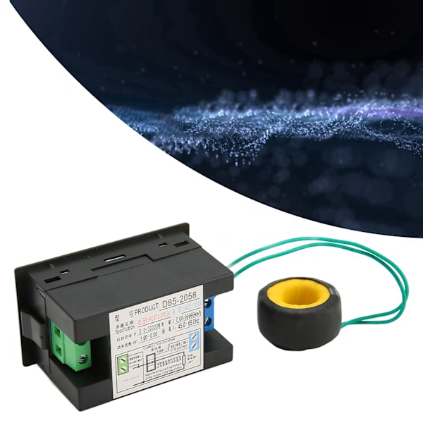 AC-meter Enkeltfase LCD Digital AC Panel Meter Spænding Strøm Frekvens Amp Watt Effektmonitor AC40‑300V 0.00-110.0A