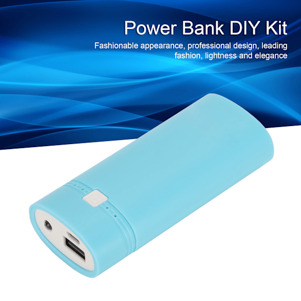 Universell DIY USB Power Bank Box 2x18650 Batteriladdare Power Bank Skal för SmartphoneBlå