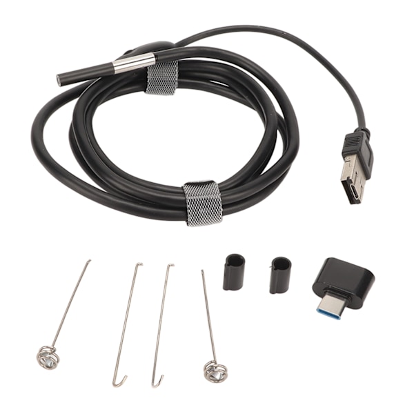 USB-endoskop 3,3 fot 4,9 mm dubbla linser vattentät typ C boroskop inspektionskamera endoskop för bilreparation