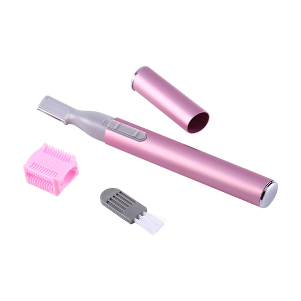 Ny bærbar elektrisk ansigtshår, øjenbryn, kropshår, blad, barbermaskine, fjerner, trimmer, skønhed, pink