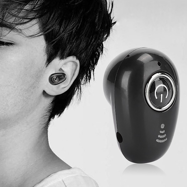 S650 Mini Bluetooth -kuuloke langaton korvanappikuuloke handsfree-kuuloke Monaural Mini Sport -kuuloke (musta)