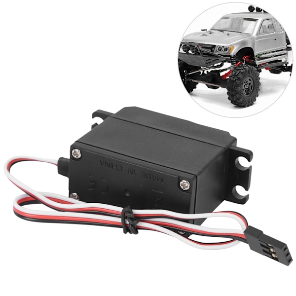 Metallväxel-servo med stark anpassningsförmåga, enkel installation för dina RC-bilar, hög precision, låg elektromagnetisk störning, vattentålig