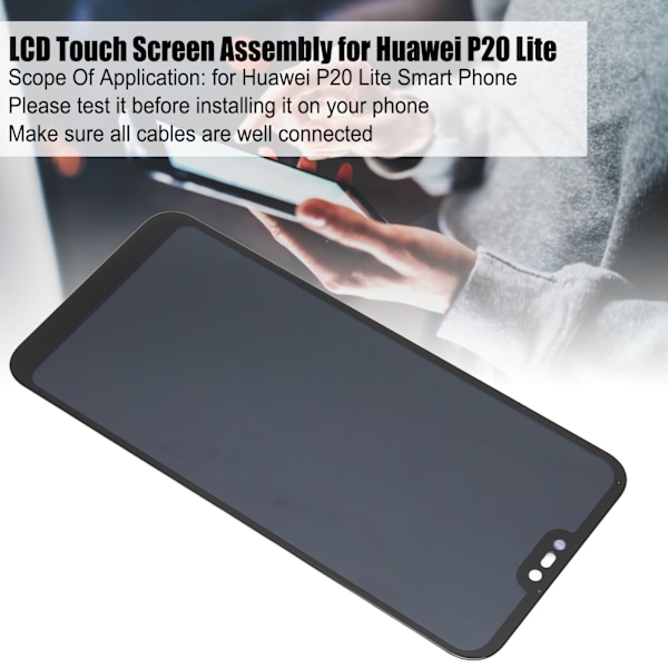 Mobiltelefon LCD-skjerm berøringsskjerm montering digitaliseringserstatning med verktøy for Huawei P20 Lite