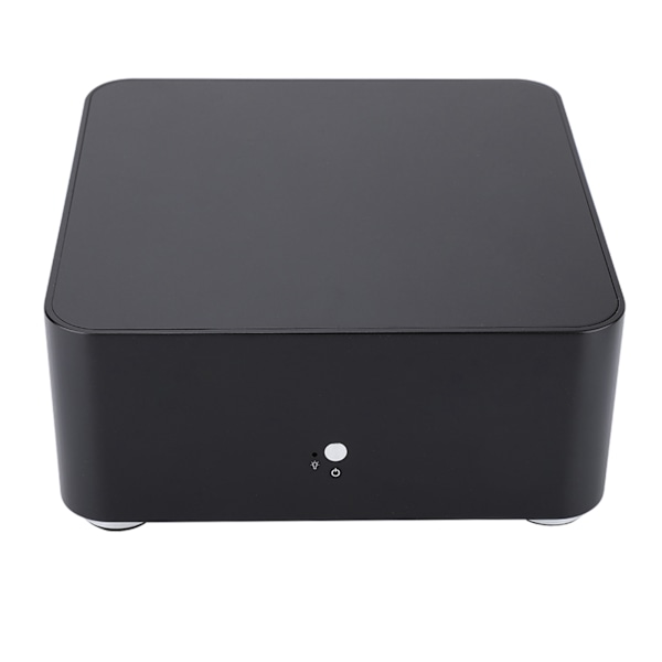 Mini ITX-datorfodral i aluminiumlegering HTPC-fodral Mini PC-datorfodral (L80 svart USB2.0)