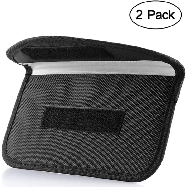 Signal Blocking Bag,[2 Pack] GPS RFID Faraday Bag Shield Cage