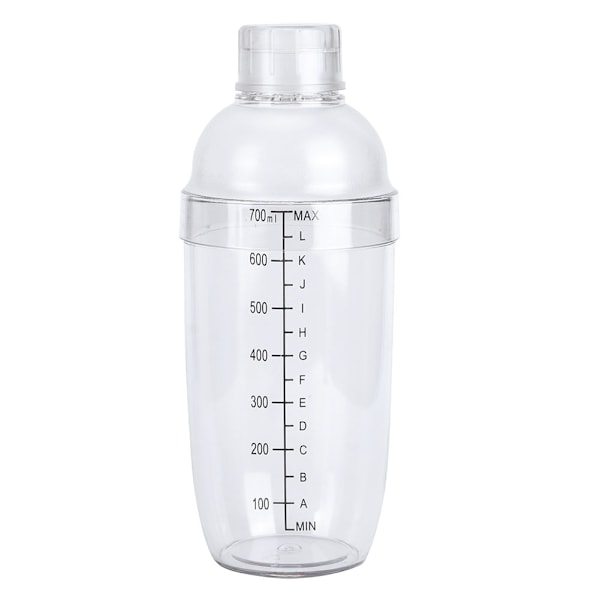 PC Cocktail Shaker med skala Melketekanne Juicer Vin Plastkopp for Hjem Bar Butikk