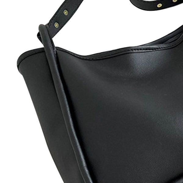 PU Tote Bag Lær Stor Kapasitet Mote Pendling Dame Håndveske for Daglig Bruk Svart Fri Størrelse