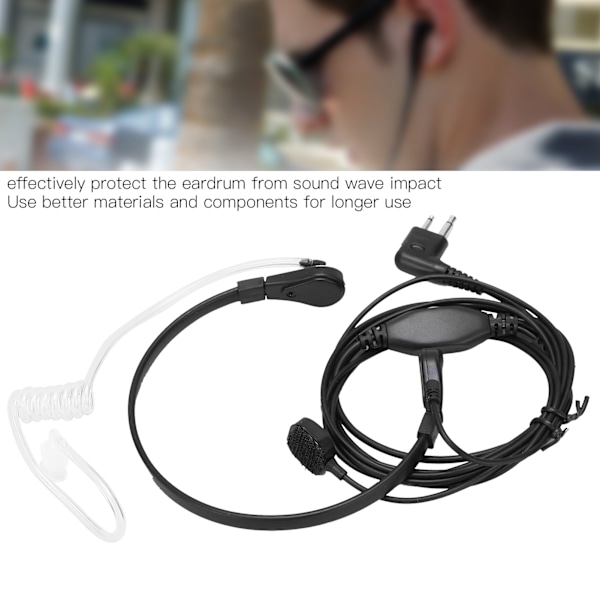 2-bens Walkie Talkie-øretelefon med støjreducerende headset med mikrofon PPT til Motorola XTN-serien XTN446