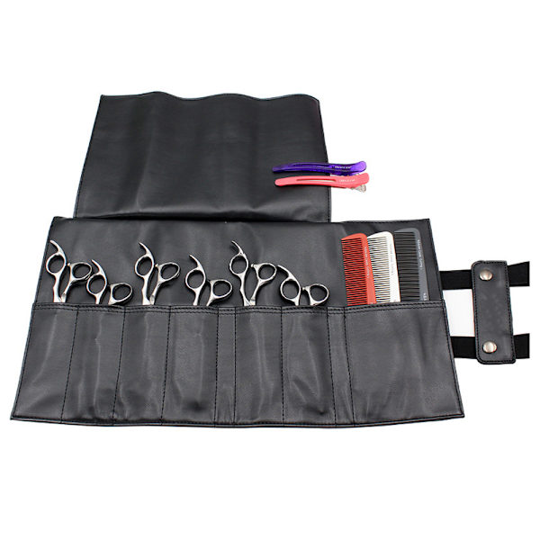 Hårstylist saks holder pung etui for frisører, salong verktøy hylster veske, rull opp arrangør