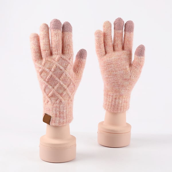 Star Vinterhandsker til kvinder Varme strikkede handsker Touchscreen