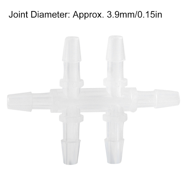 10PCS 6-vägs akvarium vattenrör adapter fisk tank gemensam slangbeslag koppling 3,9 mm