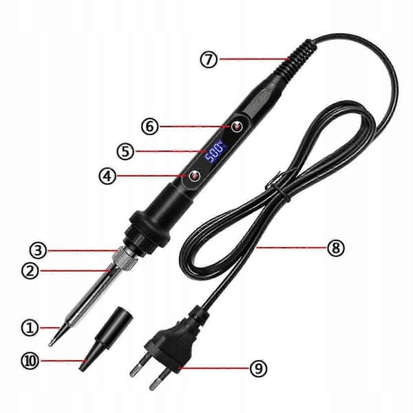 GETIT 2026 80w Precisionslödkolvset med temperaturkontroll 180-500 °c 11