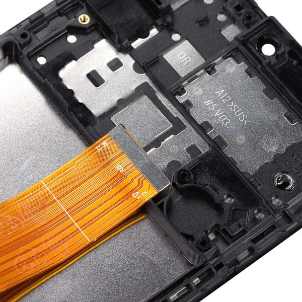 Skärmersättning LCD-skärm Touch Digitizer Assembly för Samsung Galaxy A125 med ram