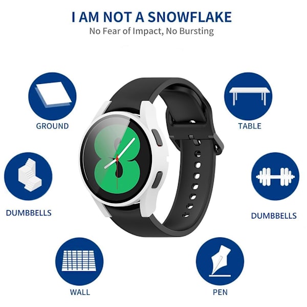 Skyddande fodral kompatibelt med Samsung Galaxy Watch4 40 44mm Full Coverage skärmskyddsöverdrag