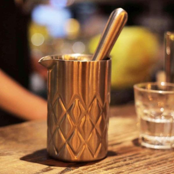 Cocktail-blandekande i rustfrit stål med dobbelte vægge