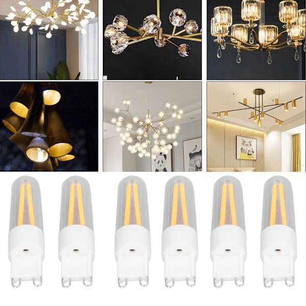 Dimbar G9 LED-lampa, varmvit atmosfär 3W 200Lm energibesparande LED-lampa för ljuskrona takbelysning, långlivad LED-lampa, enkel att installera med