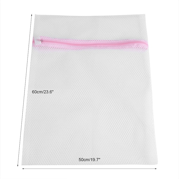 Zipped Lingerie Washing Bag Laundry Machine Mesh Clothes Socks Bra Underwear Bags (50*60cm #1)