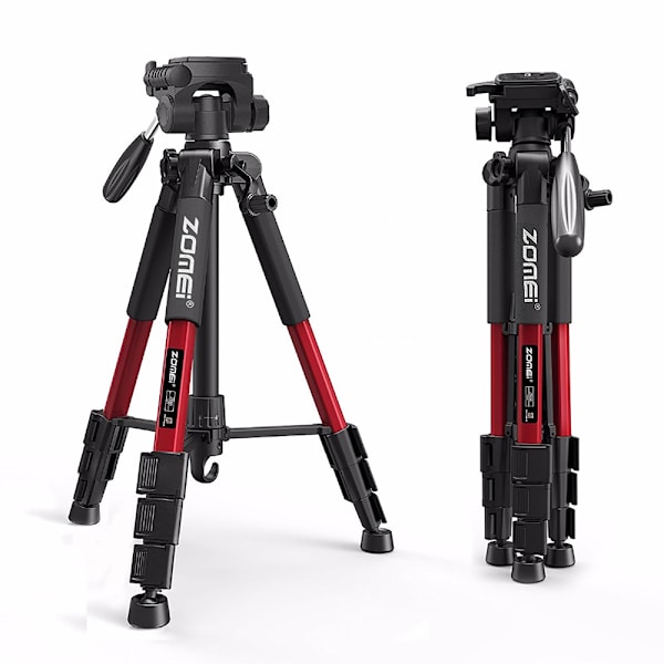 Kamera Stativ for Canon Nikon Sony, Lett Reise Stativ med Bæreveske, Aluminium Profesjonelt Kamera Stativ for DSLR/SLR