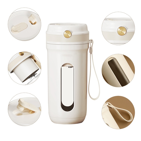 Portabel Smoothie Blender, 414 ml Högt Borosilikatglas, Ergonomisk Design, Uppladdningsbar USB, BPA-fritt Material, Perfekt För Träningsentusiaster