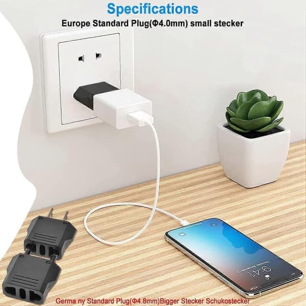 Reiseadapter, adapterplugg Frankrike til USA, adapterplugg USA, adapter USA, adapter