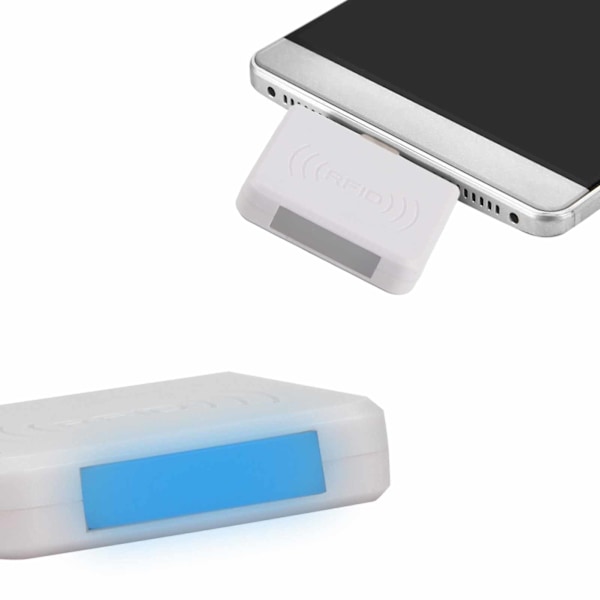 Beröringsfri kortläsare Högfrekvens-ID Mobiltelefon Smart Mini-kortläsare Mini Typ C Vit