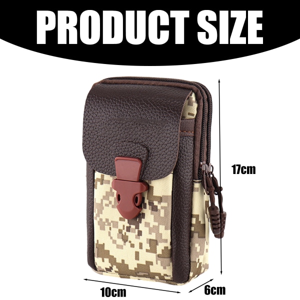 Mobiltelefonväska liten hängande väska slitage bältesväska multifunktionell anti-mobiltelefonväska för män