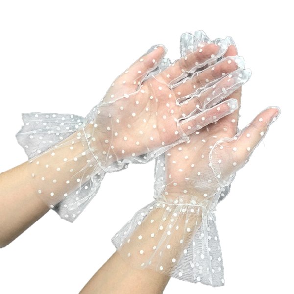 Kvinnors spets handskar korta spets handskar spets handskar för bröllopste 1