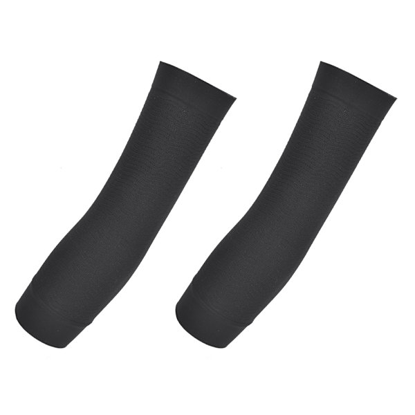 Et par sorte nylon åndbare svedabsorberende slanke armslankere ærmer til sport løb yoga