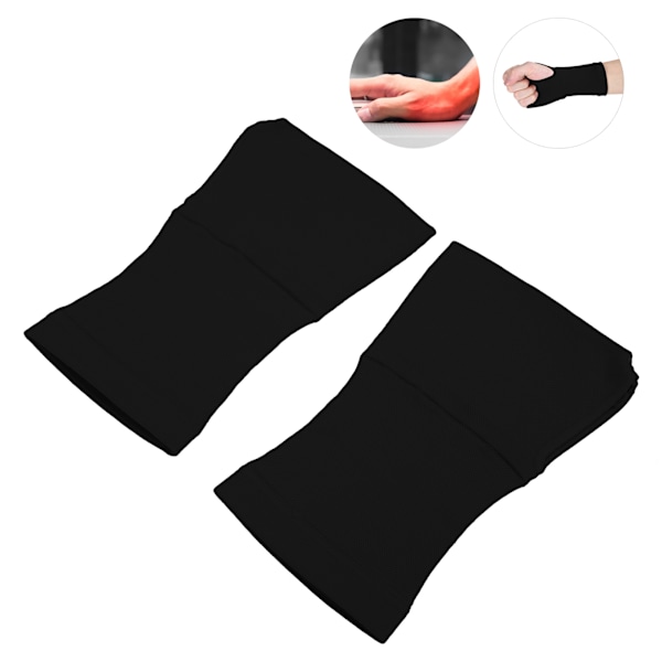 Sports Compression Wrist Sleeve Wrist Support Brace for Carpal Tunnel Syndrome BlackL