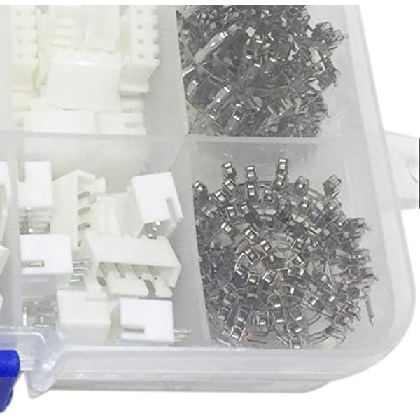 250 st Lot 50 Set Box Tåliga Nylon Jst Kontakt Kit Ledande Ren Koppar För Display Och LED-belysning