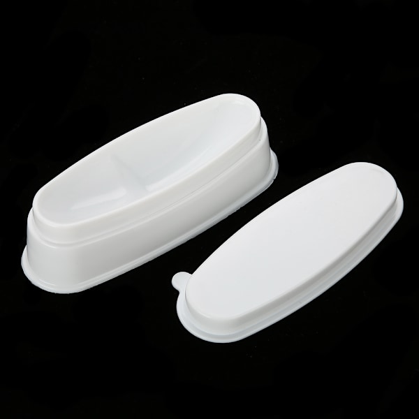 Bærbar Hvid Negle Dypning Pulver Bakke Manicure Form Neglebeholder