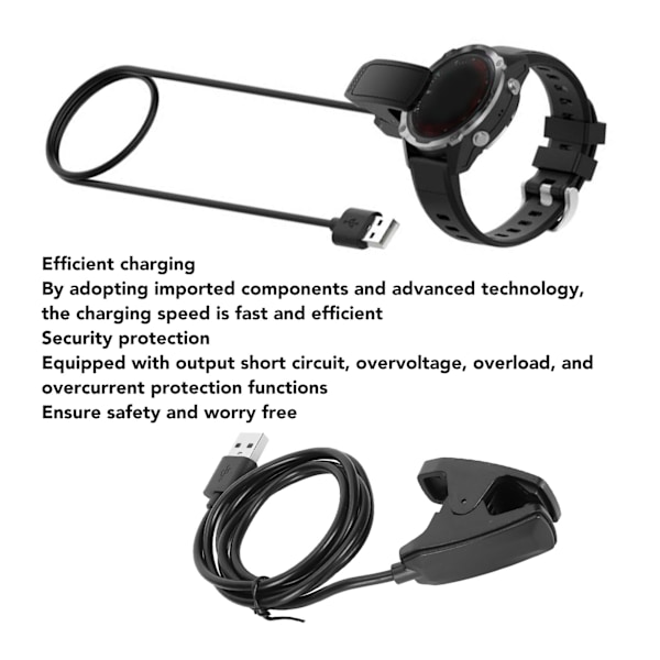 Chargert USB-ladekabel for Garmin Descent G1 Mk1 Mk2 Mk2i Mk2S Smartwatch